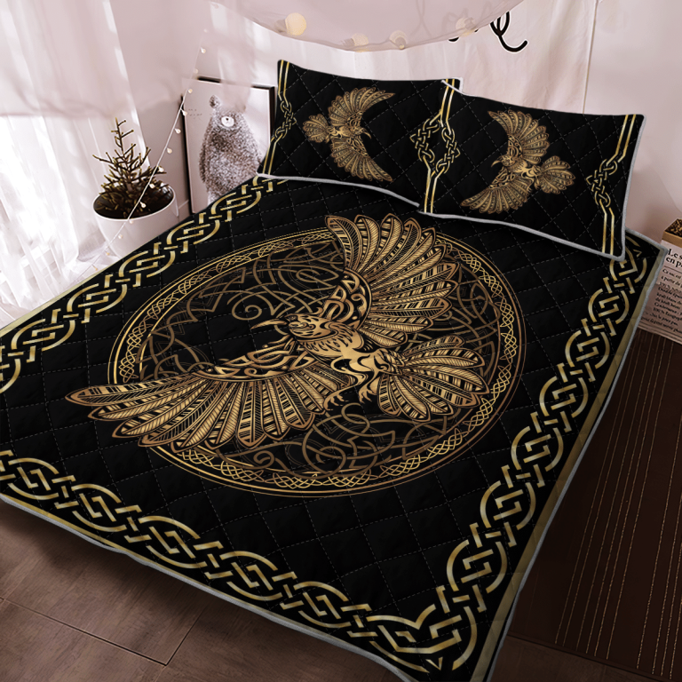 OdinS-Celtic-Raven-Quilt-Bedding-Set-2