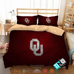 Oklahoma Sooners Ncaa Logo Red Bedding Set