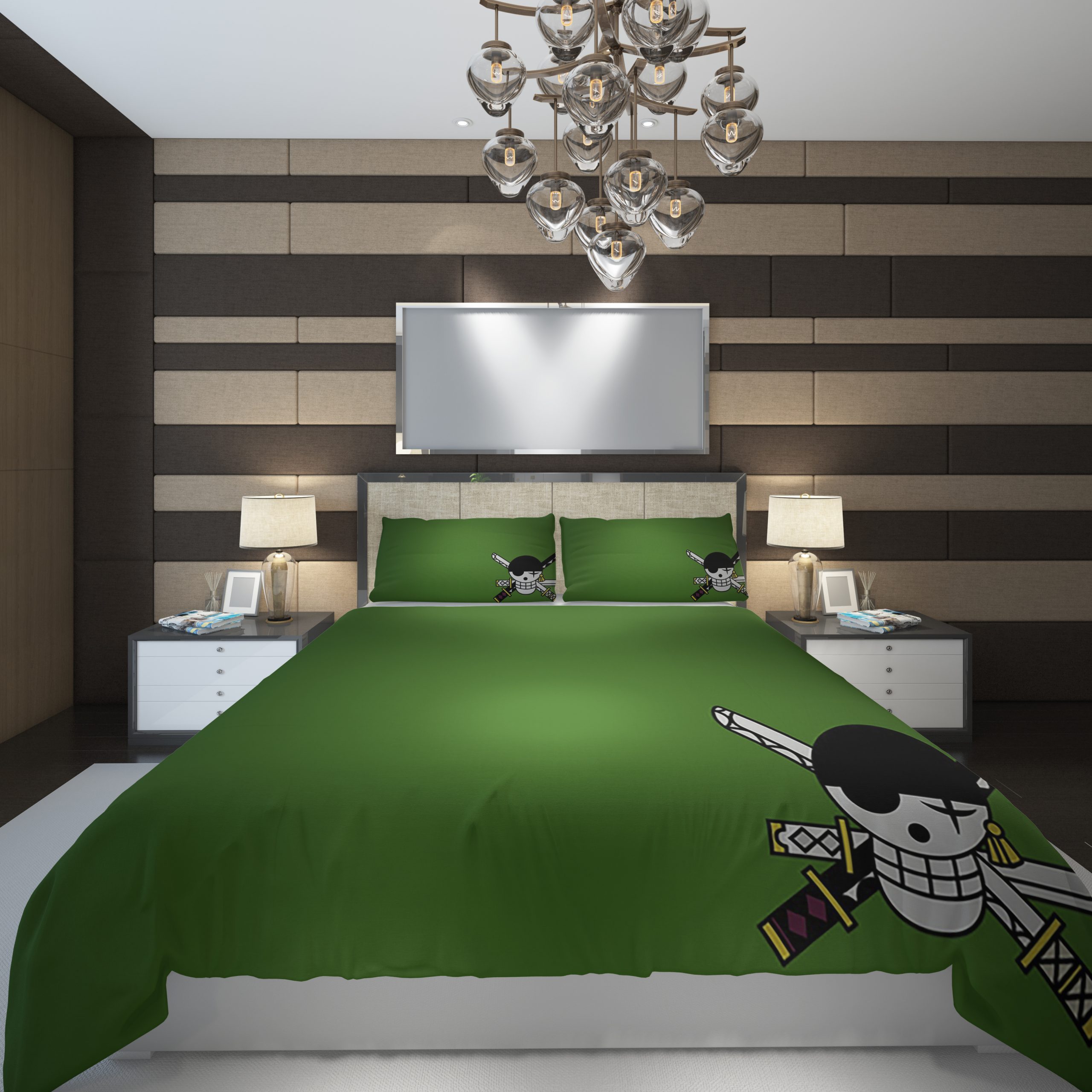 One Piece Logo Zoro Duvet Cover and Pillowcase Set Bedding Set One Piece Logo Zoro Duvet Cover and Pillowcase Set Bedding Set