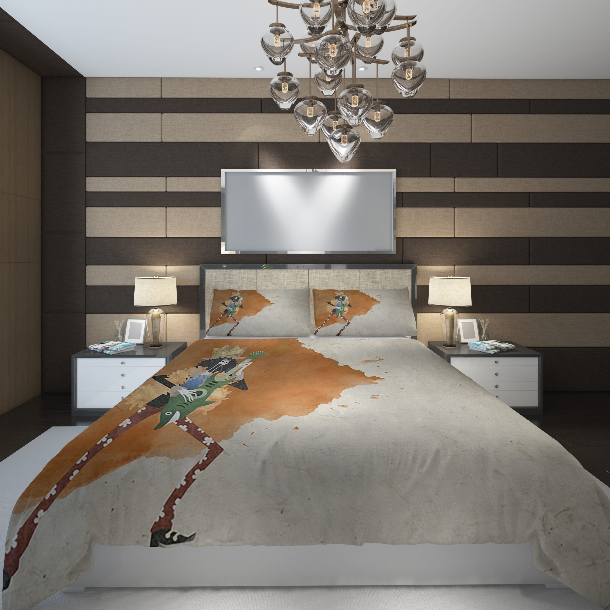 One Piece Minimal Brook Duvet Cover and Pillowcase Set Bedding Set One Piece Minimal Brook Duvet Cover and Pillowcase Set Bedding Set