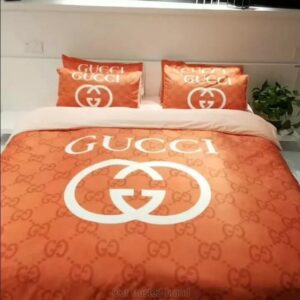 Orange Gucci Inspired Bedding Set