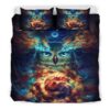 Owl Galaxy Duvet Cover and Pillowcase Set Bedding Set