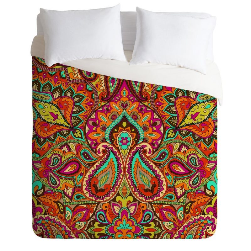Paisley Orange Duvet Cover and Pillowcase Set Bedding Set Paisley Orange Duvet Cover and Pillowcase Set Bedding Set