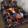 Patriotic America Eagle Quilt Bedding Set