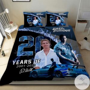 Paul Walker Fast And Furious Bedding Set