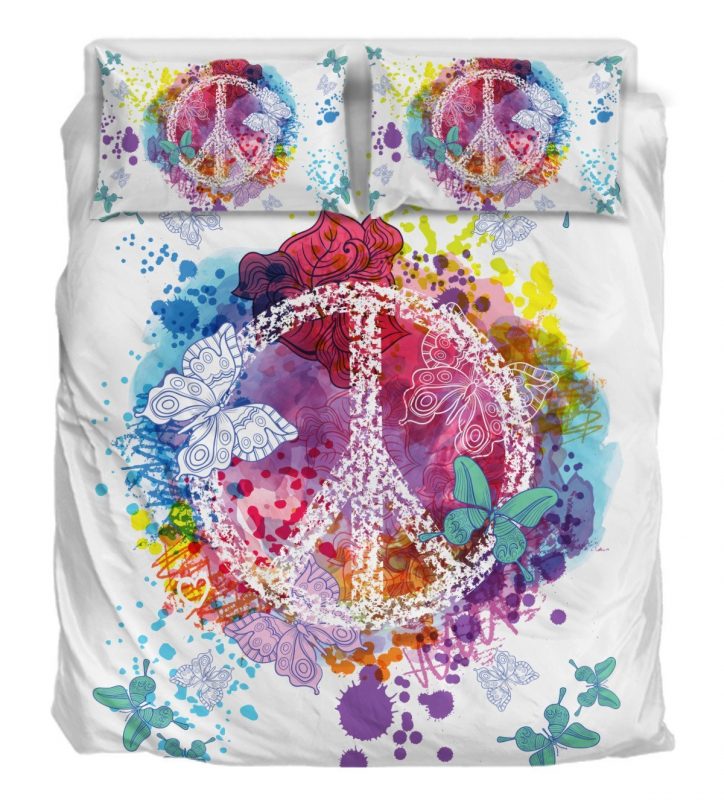 Peace Butterflies Duver Duvet Cover and Pillowcase Set Bedding Set 1 Peace Butterflies Duver Duvet Cover and Pillowcase Set Bedding Set 1