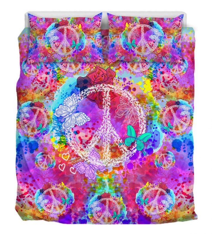 Peace Butterflies Duver Duvet Cover and Pillowcase Set Bedding Set Peace Butterflies Duver Duvet Cover and Pillowcase Set Bedding Set