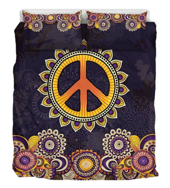 Peace Mandala Purple Duver Duvet Cover and Pillowcase Set Bedding Set 878 Peace Mandala Purple Duver Duvet Cover and Pillowcase Set Bedding Set 878