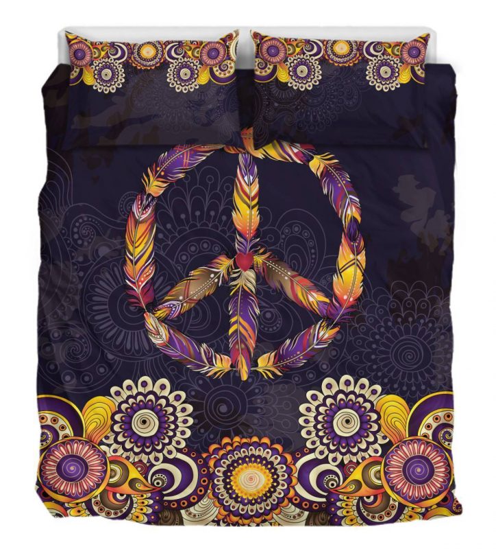 Peace Mandala Purple Duver Duvet Cover and Pillowcase Set Bedding Set 899 Peace Mandala Purple Duver Duvet Cover and Pillowcase Set Bedding Set 899