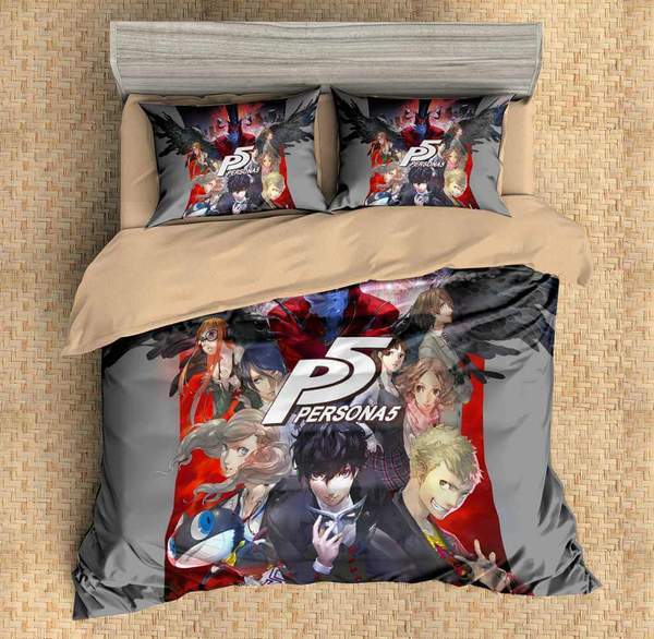 Persona 5 1 Duvet Cover and Pillowcase Set Bedding Set Persona 5 1 Duvet Cover and Pillowcase Set Bedding Set