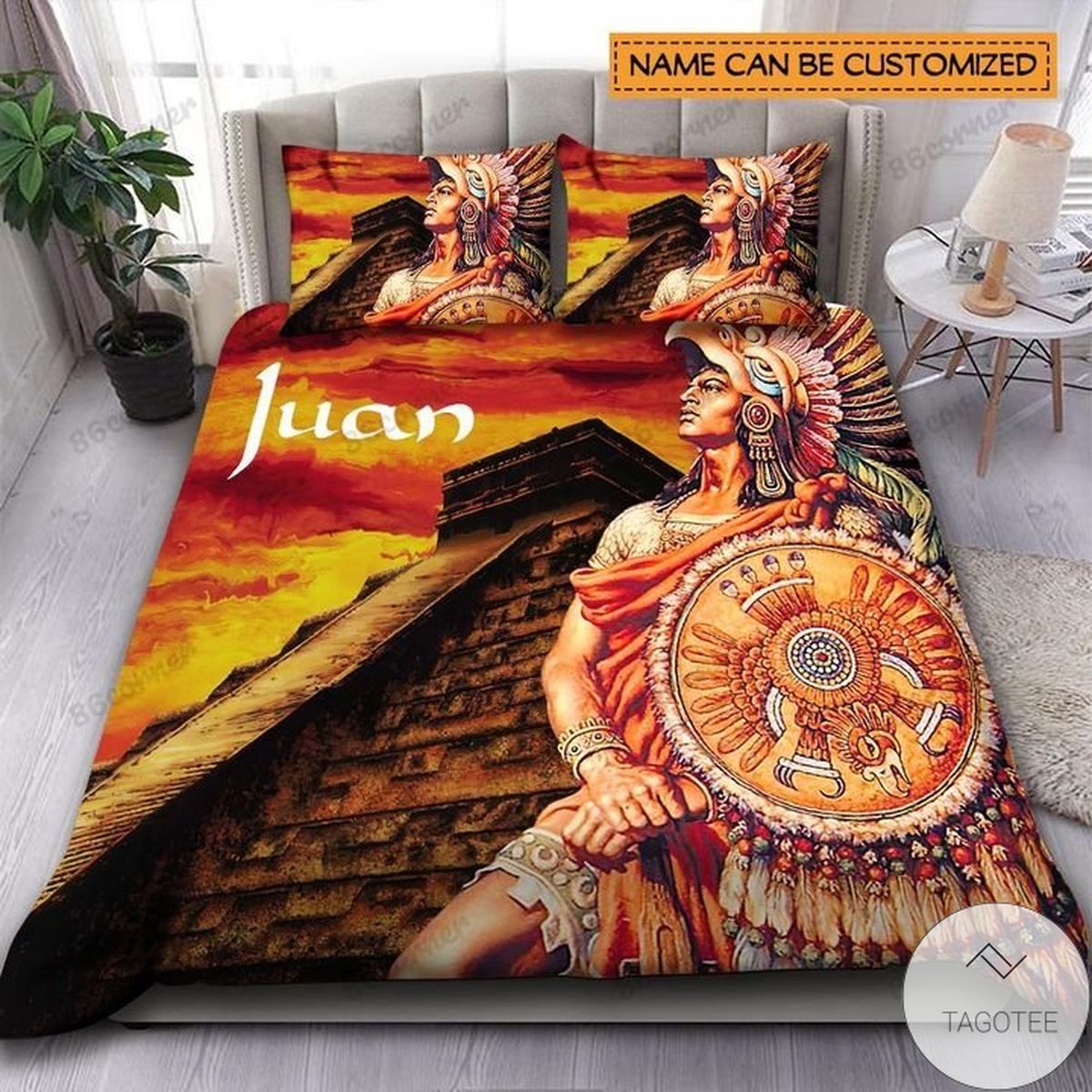 Personalized Aztec Warrior Bedding Set Personalized Aztec Warrior Bedding Set