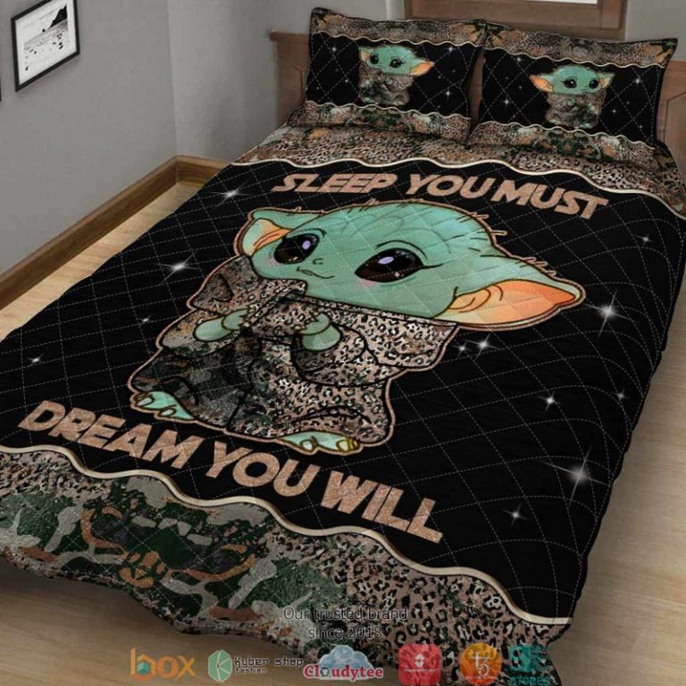 Personalized-Baby-Yoda-Sleep-You-Must-Dream-You-Will-Quilt-Bedding-Set-1