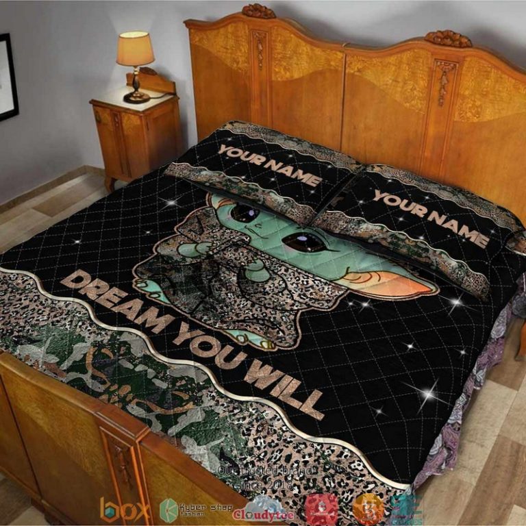 Personalized-Baby-Yoda-Sleep-You-Must-Dream-You-Will-Quilt-Bedding-Set-2