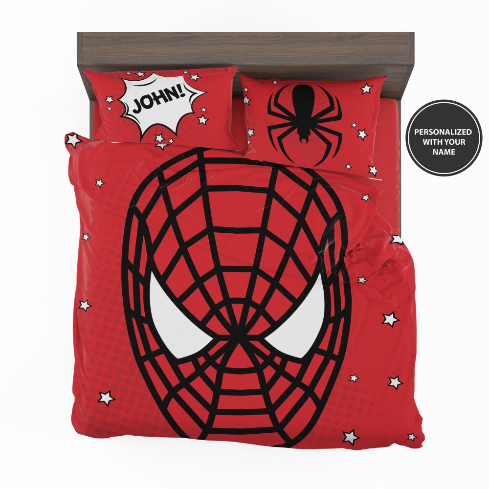 Personalized-Comic-Style-Spider-Man-Custom-Bedding-Set-1
