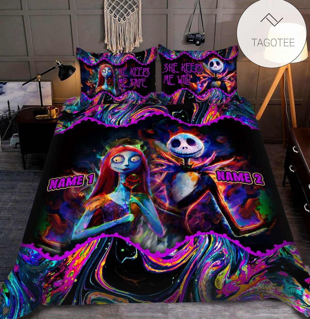 Personalized Couple Jack Skellington The Nightmare Before Christmas Bedding Set Personalized Couple Jack Skellington The Nightmare Before Christmas Bedding Set