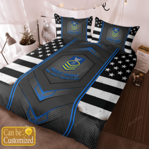 Personalized Custom Rank Proudly Served  Coast Guard Veteran Bedding Set