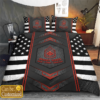 Personalized Custom Rank Proudly Served Marines Veteran Bedding Set