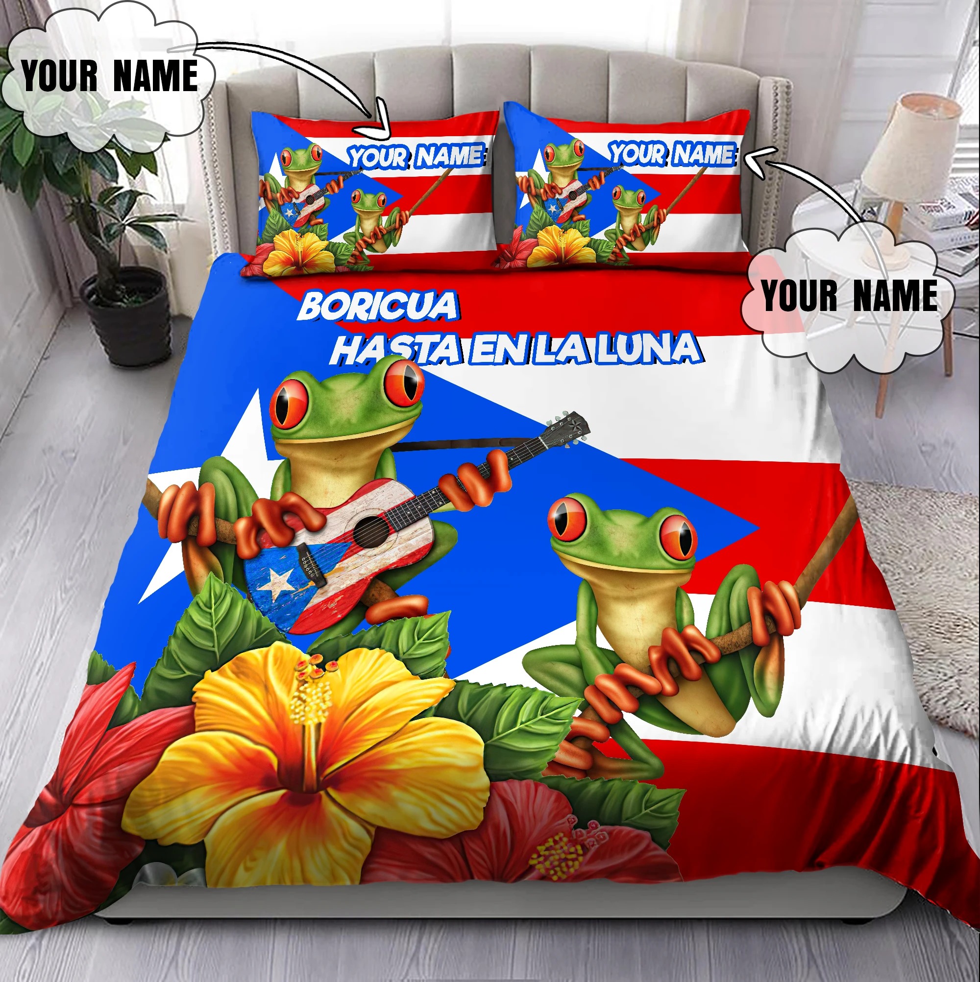 Personalized-Customize-Name-Coqui-Puerto-Rico-Bedding-Set-2