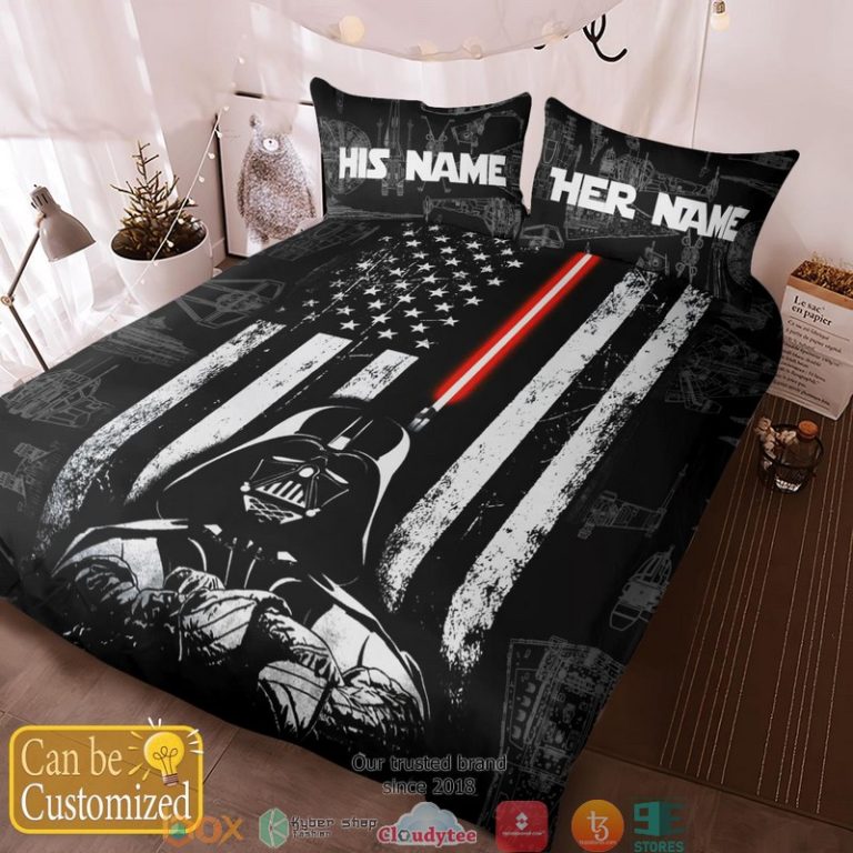 Personalized-Darth-Vader-Amrican-Flag-Black-Bedding-Set-2