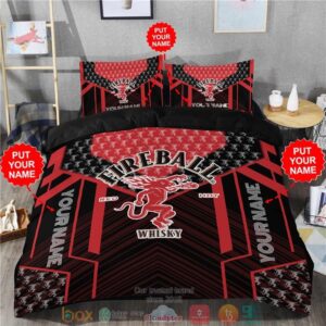 Personalized Fireball Cinnamon Whisky Drinking Bedding Set