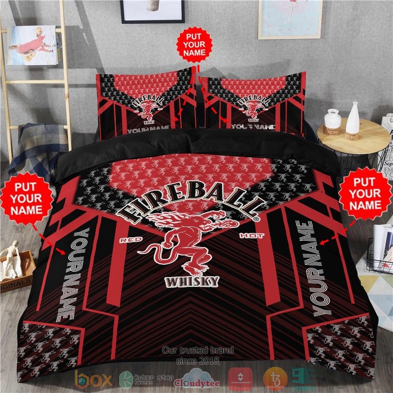 Personalized Fireball Cinnamon Whisky Drinking Bedding Set Personalized Fireball Cinnamon Whisky Drinking Bedding Set