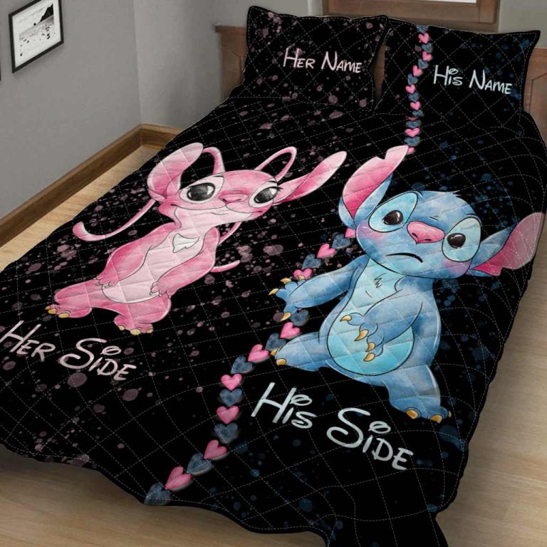 Personalized-His-Side-Her-Side-Stitch-Ohana-Bedding-Set-1