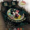 Personalized I Love You To The Moon And Back Mickey Mouse Couple Bedding Set