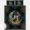 Personalized Mickey Minnie Mouse I Love You To The Moon And Back Quilt Bedding Set
