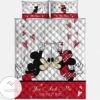 Personalized Mickey Minnie Mouse Magic Couple Quilt Bedding Set