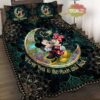 Personalized Mickey Mouse Minnie I Love You To The Moon And Back Quilt Bedding Set