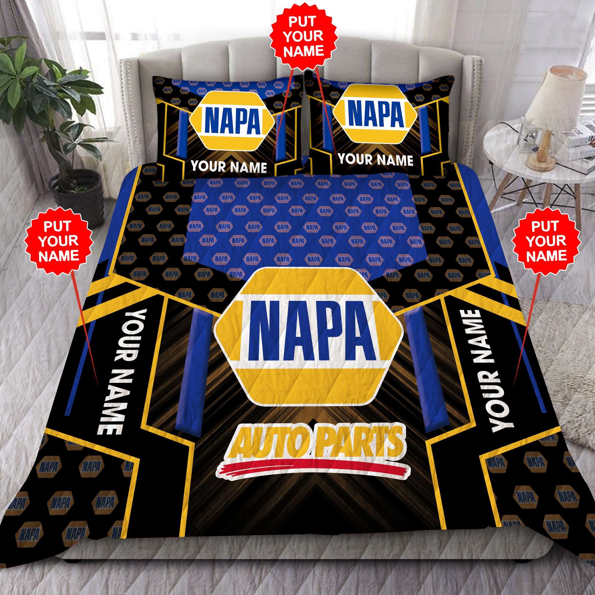 Personalized Napa Auto Parts Custom Quilt Bedding Set Personalized Napa Auto Parts Custom Quilt Bedding Set