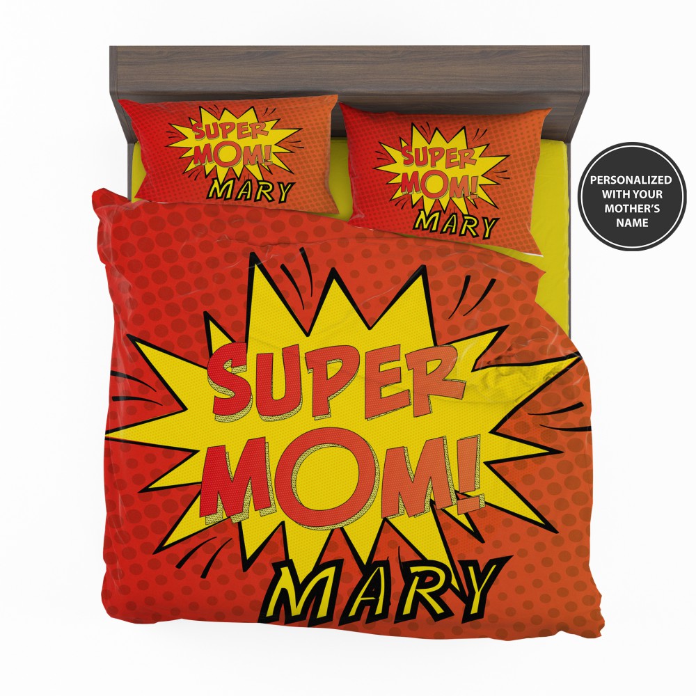Personalized-The-Super-Mom-Custom-Bedding-Set-1
