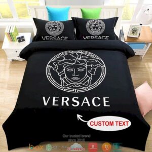 Personalized Versace Black Duvet Cover Bedding Set