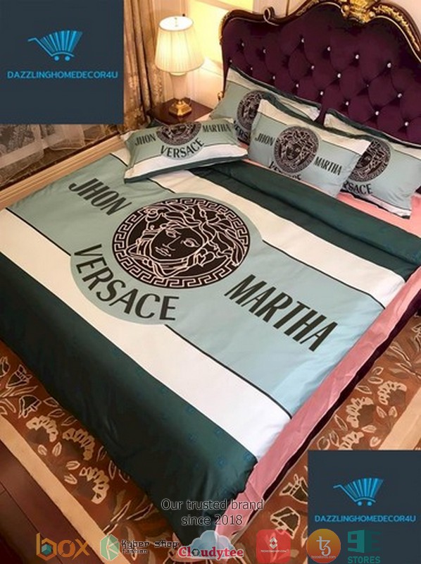 Personalized Versace Blue Duvet Cover Bedding Set Personalized Versace Blue Duvet Cover Bedding Set