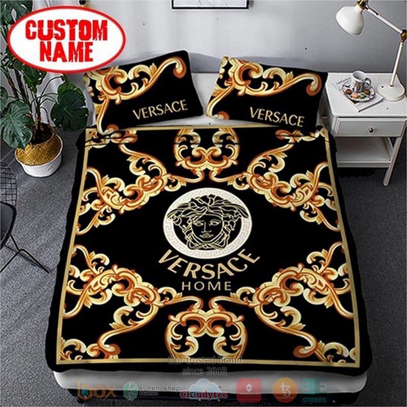 Personalized Versace Home Luxury Brand Custom Black Bedding Set Personalized Versace Home Luxury Brand Custom Black Bedding Set