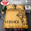 Personalized Versace Luxury Brand Custom Gold Bedding Set