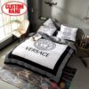 Personalized Versace Luxury Brand Custom White Bedding Set