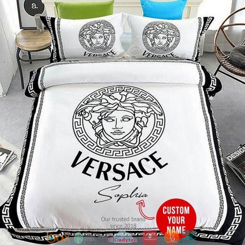 Personalized Versace White Duvet Cover Bedding Set Personalized Versace White Duvet Cover Bedding Set