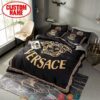 Personalized Versace Yellow Pattern Black Duvet Cover Bedding Set