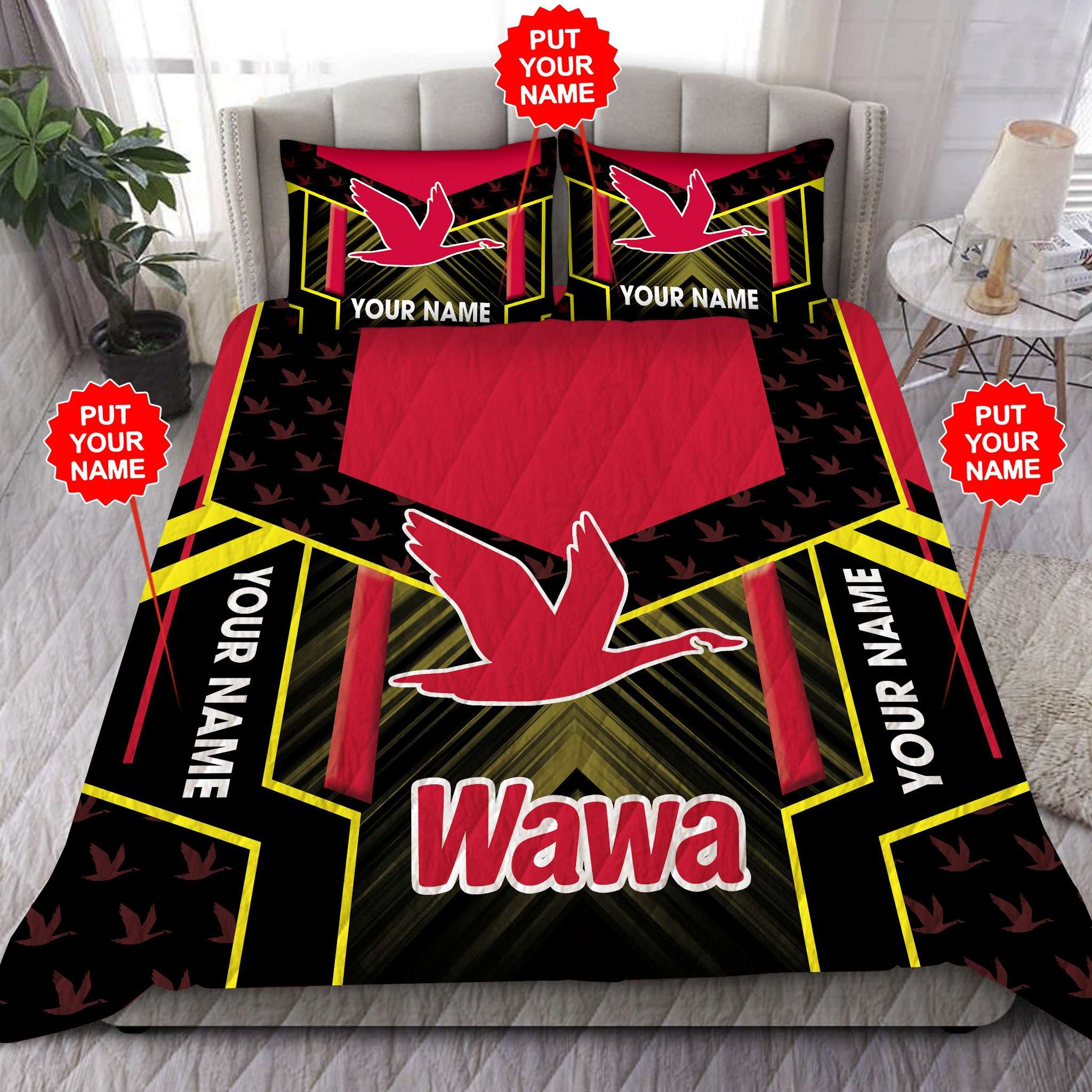 Personalized Wawa Custom Quilt Bedding Set Personalized Wawa Custom Quilt Bedding Set