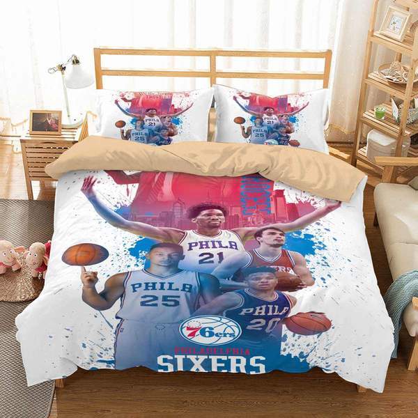 Philadelphia 76Ers Duvet Cover and Pillowcase Set Bedding Set Philadelphia 76Ers Duvet Cover and Pillowcase Set Bedding Set