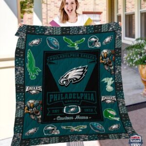 Philadelphia Eagles Nfl Logo History Personalized Bedding Set