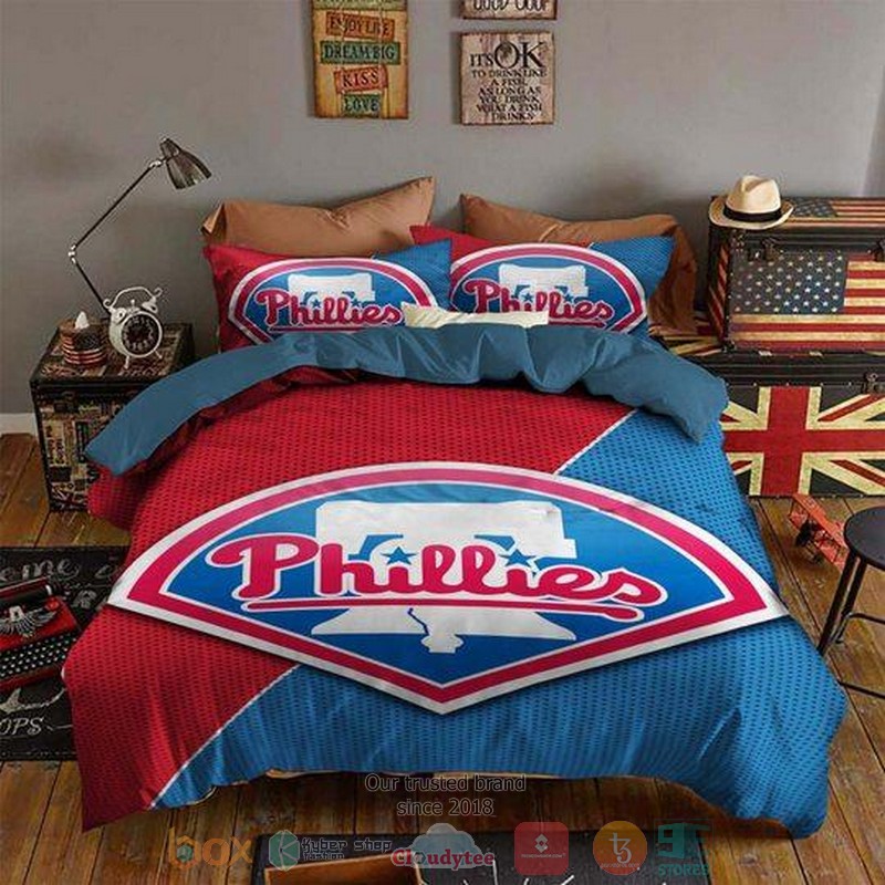 Philadelphia Phillies Mlb Red Blue Bedding Set Philadelphia Phillies Mlb Red Blue Bedding Set