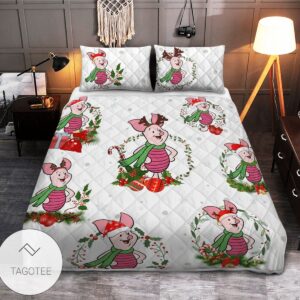 Piglet Christmas Quilt Bedding Set