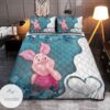 Piglet Flower Quilt Bedding Set