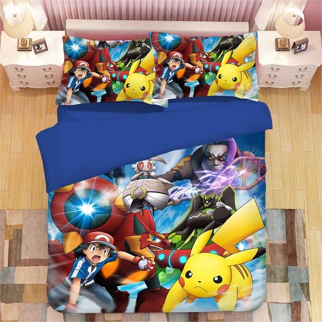 Pikachu Pokemon 2211 Duvet Cover and Pillowcase Set Bedding Set Pikachu Pokemon 2211 Duvet Cover and Pillowcase Set Bedding Set