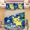 Pikachu Pokemon 2220 Duvet Cover and Pillowcase Set Bedding Set