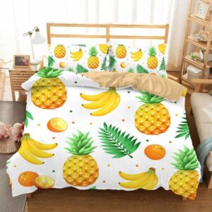 Pineapple Duvet Cover and Pillowcase Set Bedding Set