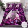 Pink Purple Dragon And Flowers Bedding Set