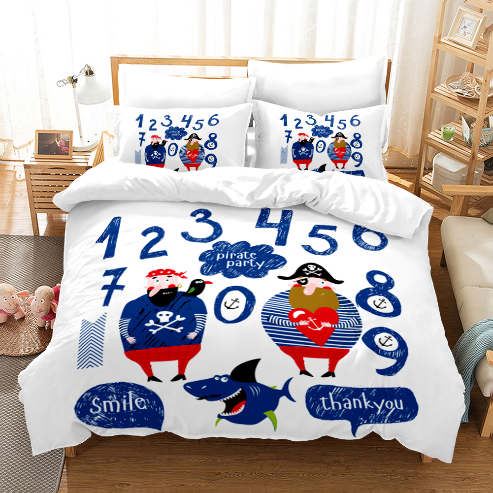 Pirate Party Duvet Cover and Pillowcase Set Bedding Set Pirate Party Duvet Cover and Pillowcase Set Bedding Set